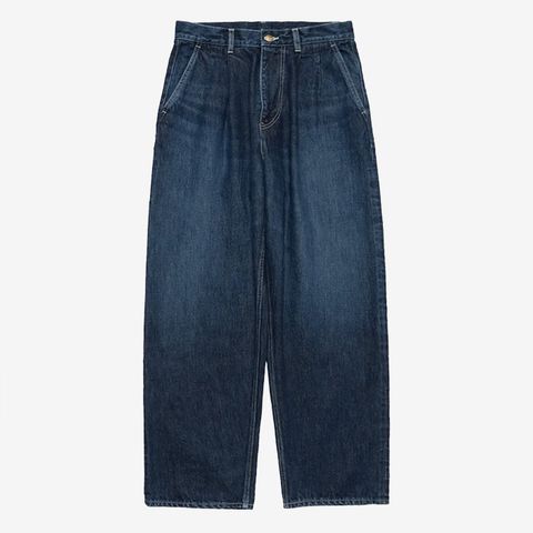 Unisex / Selvage Denim Two Tuck Pants -DARK FADE- / INDIGO DARK FADE