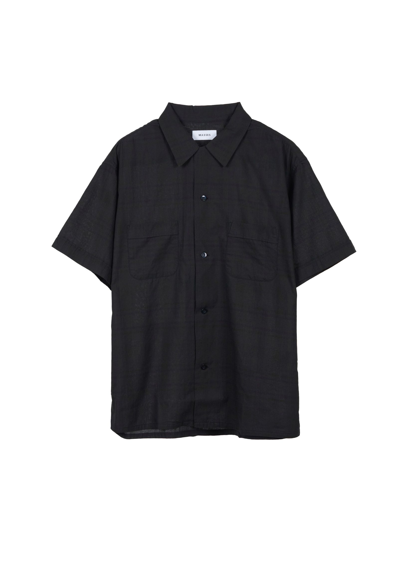MADRAS DYED S/S SHIRT / BLACK
