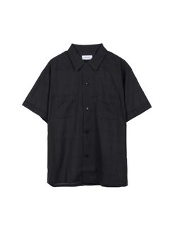 MADRAS DYED S/S SHIRT / BLACK