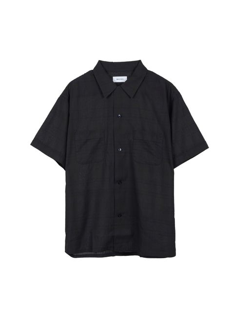 MADRAS DYED S/S SHIRT / BLACK