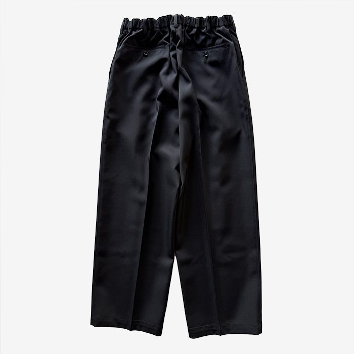 Scale Off Wool Wide Slacks / Black