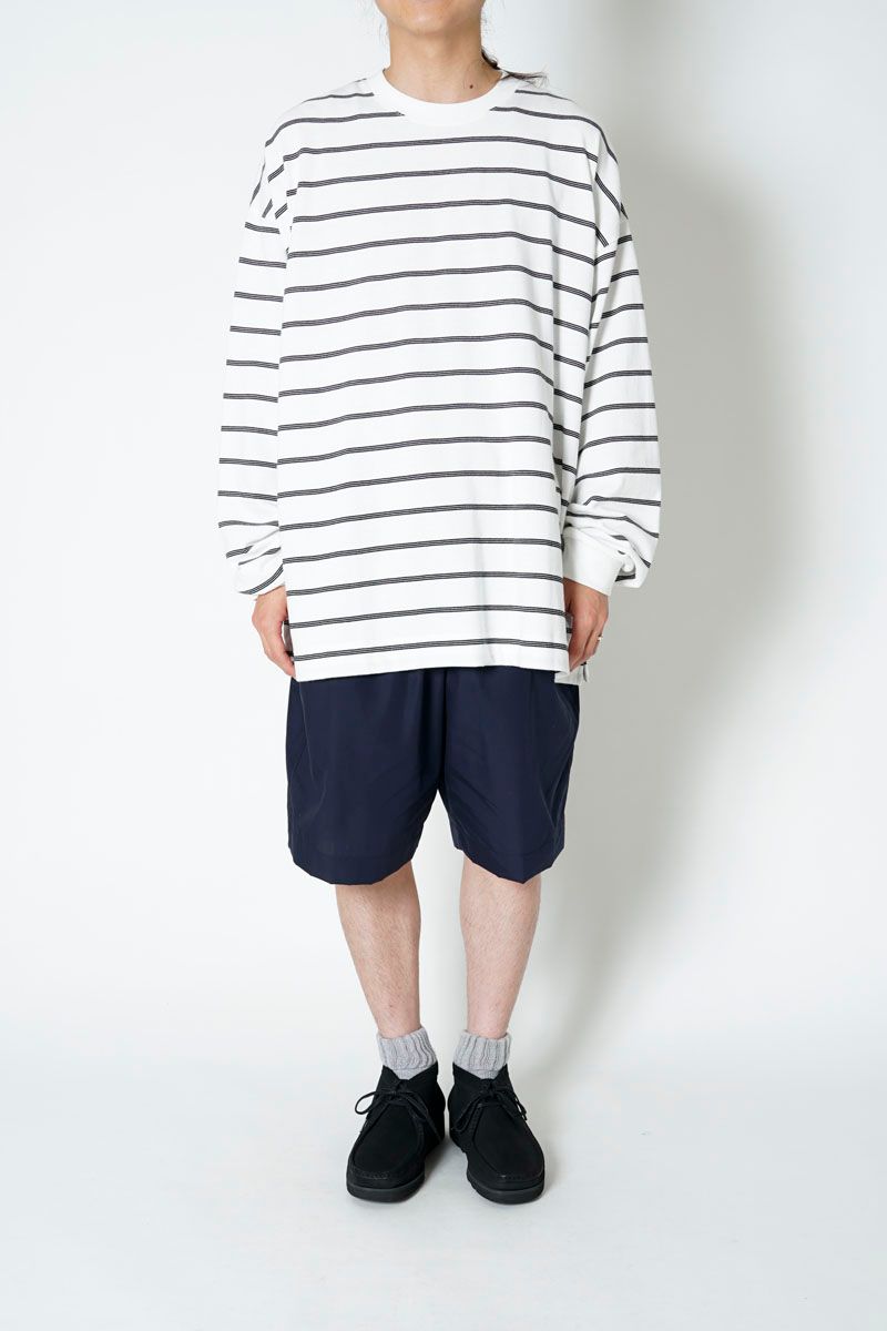 EVCON - BORDER WIDE L/S TEE / WHITE | Stripe Online Store