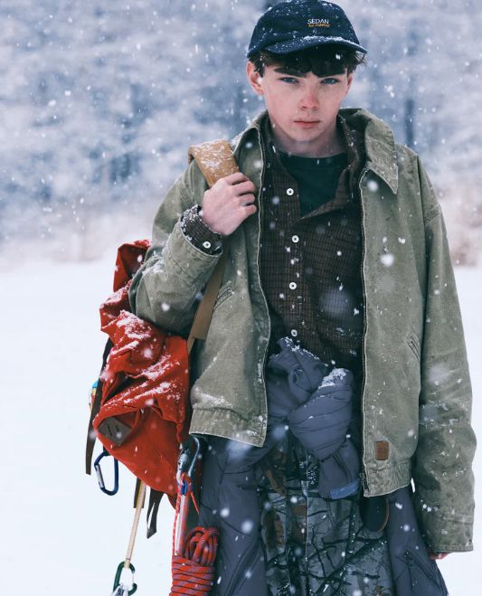 VINTAGE WASHED COTTON DUCK JACKET / Khaki