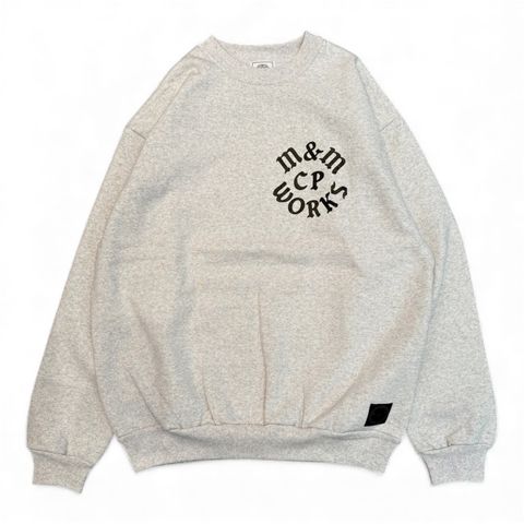 WORKS Heavy Crewneck Sweat / ASH / ヘビーオンス クルーネックスウェット