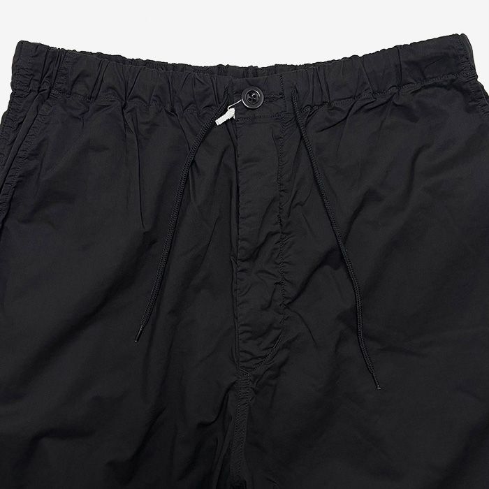 Garment Dyed Typewritter Parachute Pants / Black