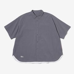 SEERSUCKER S/S B.D SHIRT / GRAY × GRAY