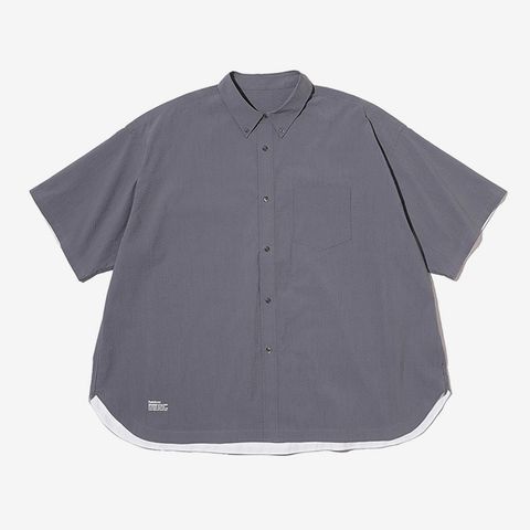 SEERSUCKER S/S B.D SHIRT / GRAY × GRAY