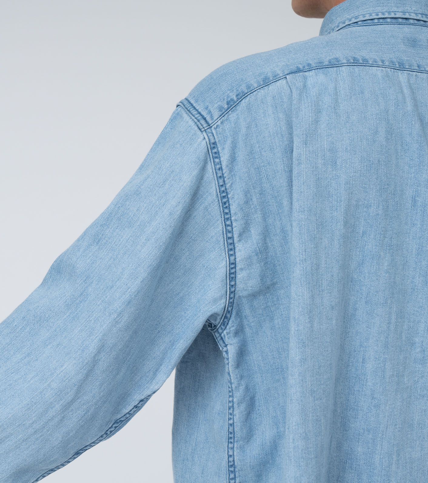 Regular Collar Light Denim Shirt / IB(Indigo Bleach)