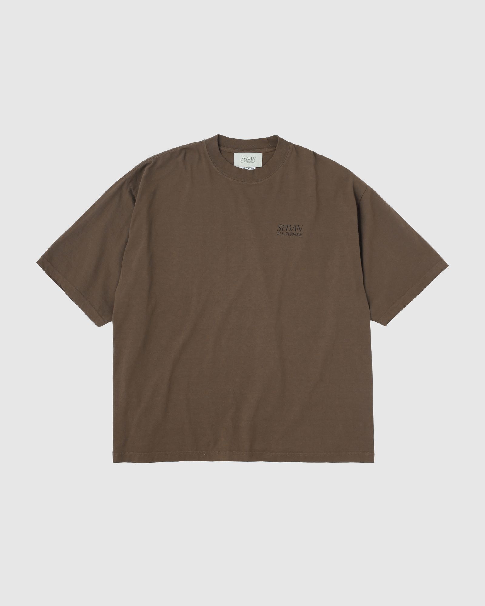GARMENT DYED S/S TEE / Dark Brown