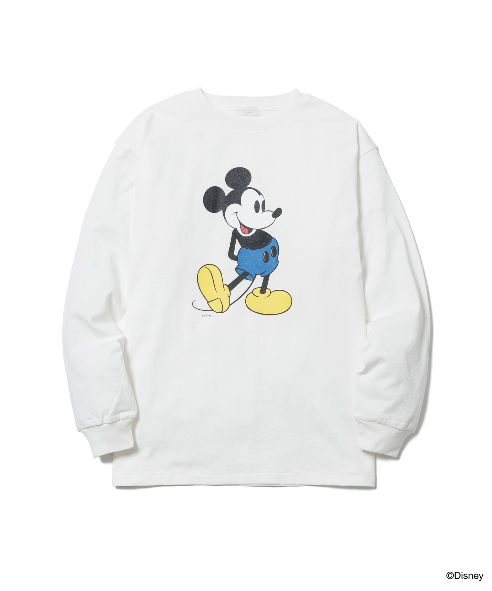 MICKEY L/S T-SHIRT / WHITE / プリント ティーシャツ