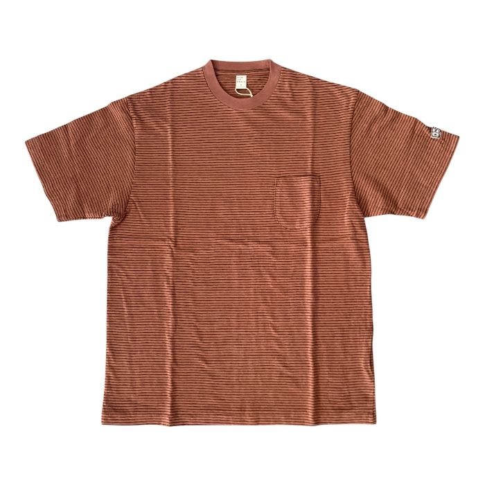 Horizontal Striped S/S Tee / Rose Brown Striped