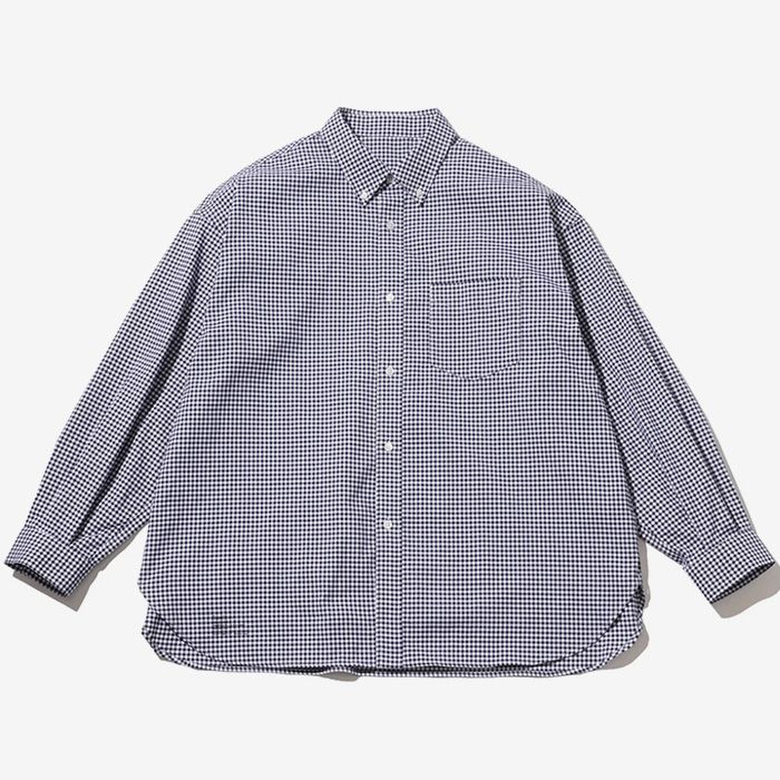 DRY OXFORD CORPORATE L/S B.D SHIRT / NAVY PLAID