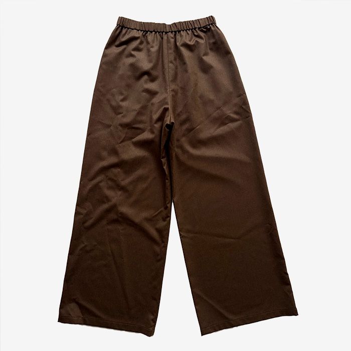 Women / Fine Wool Saxony Easy Wide Pants / Brown