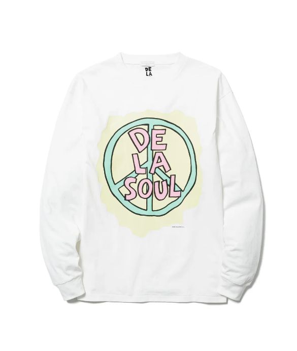 "PEACE" LS TEE(xDe La Soul) / WHITE / デラソウルコラボロンティー