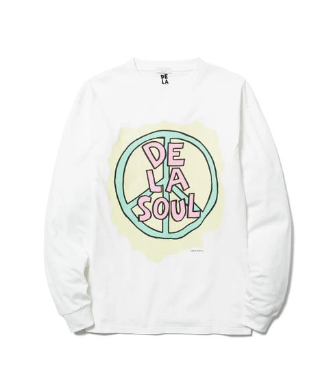 "PEACE" LS TEE(xDe La Soul) / WHITE / デラソウルコラボロンティー