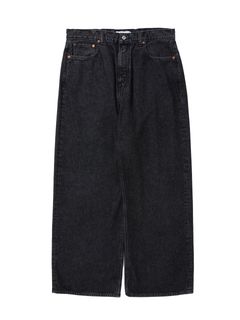 12.5oz Denim 5 Pocket Square Leg Pants / BLACK FADE /  ストレートデニムパンツ / CTE-25A107