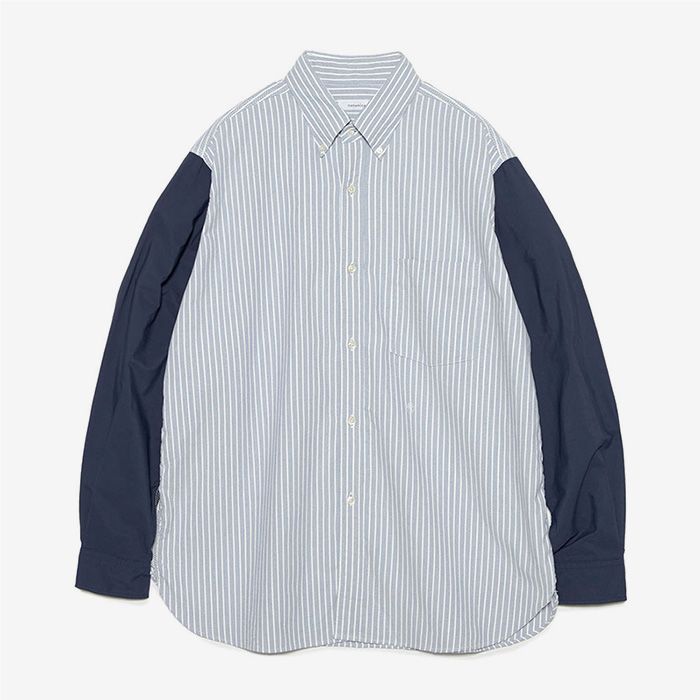 Button Down Stripe Storm Shirt / N(Navy)