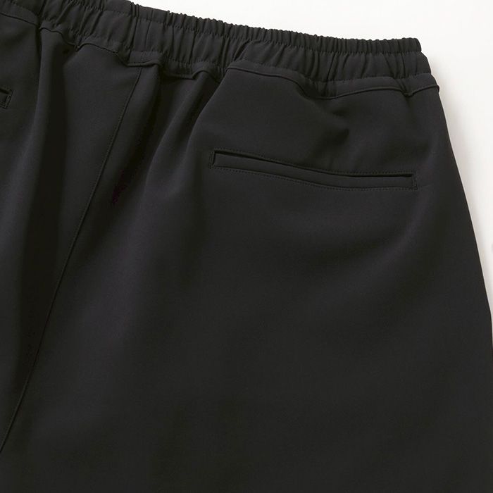 WIDE TWO TUCK BAGGY PANTS  | BLACK