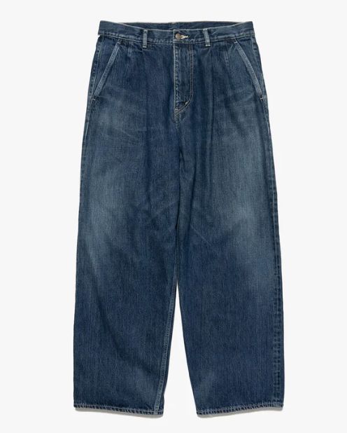 Selvage Denim Two Tuck Pants -DARK FADE- / INDIGO DARK FADE