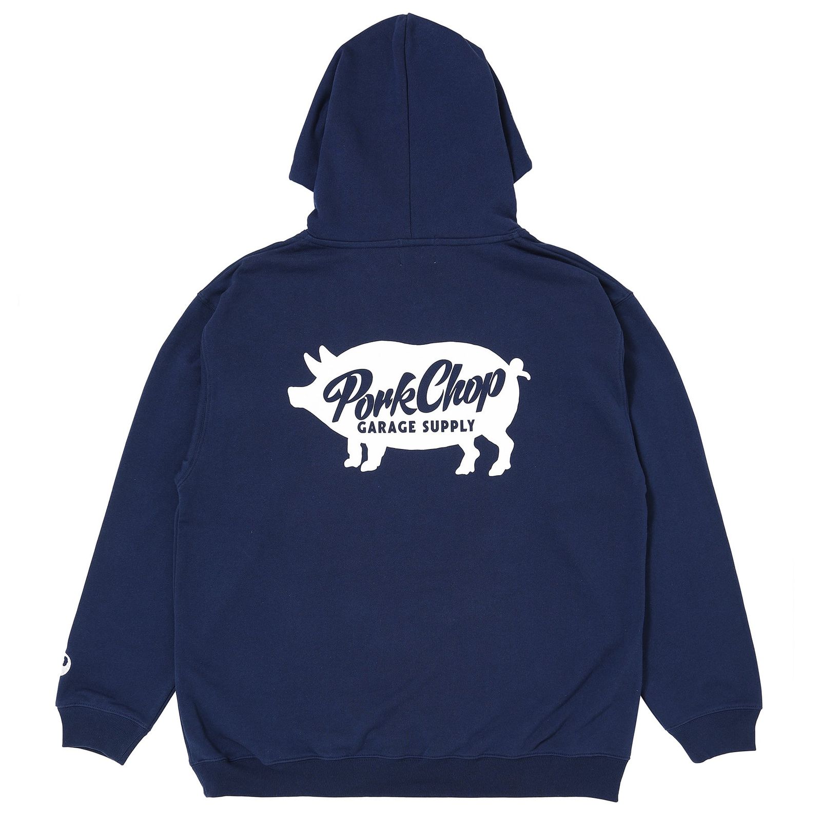 SCRIPT PORK HOODIE / INDIGO / プリントパーカー