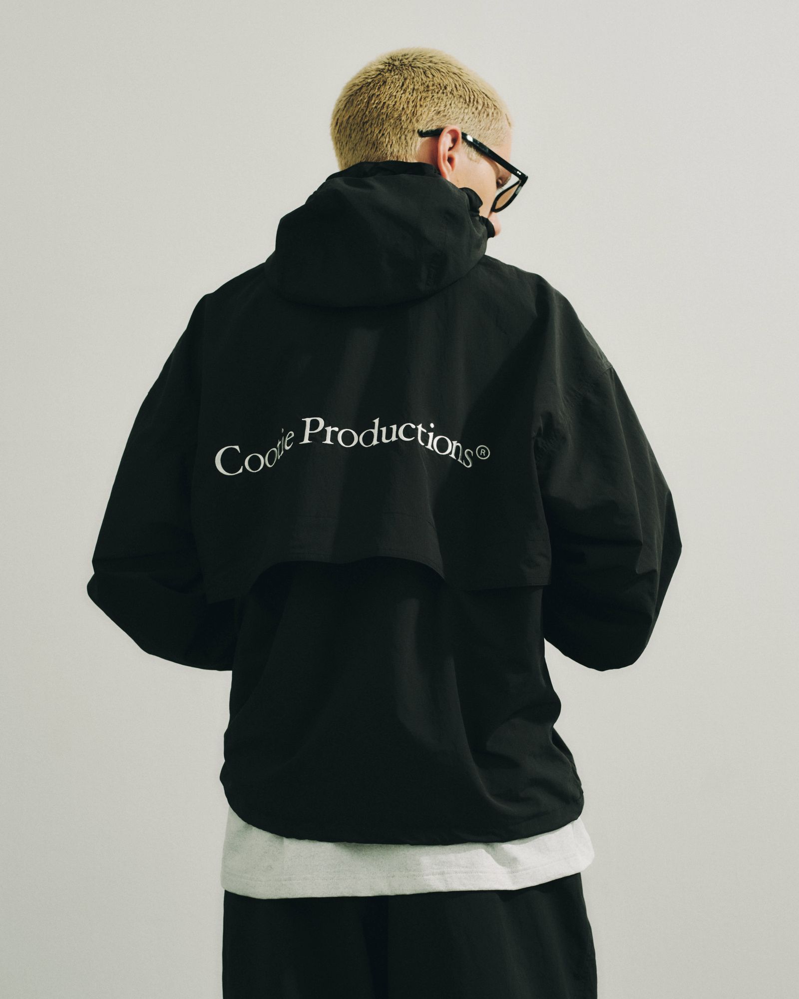 Polyester Taffeta Anorak Hoodie / BLACK /  アノラックジャケット