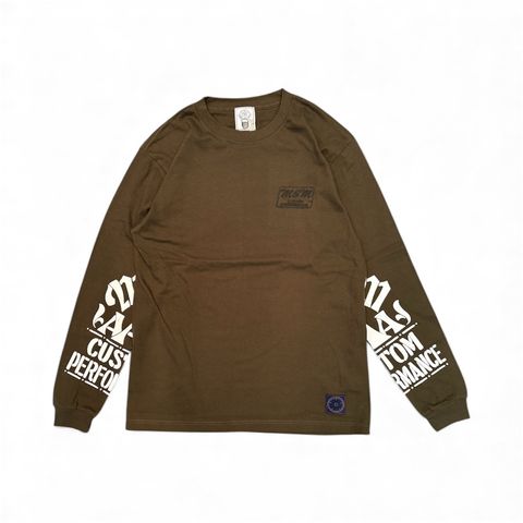 Logo L/S Tee / OLIVE / プリントロングスリーブティー