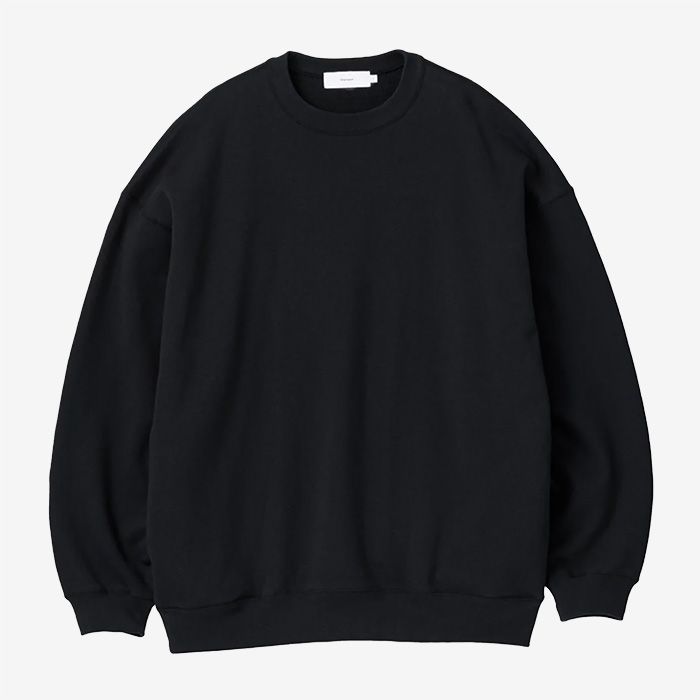 AZUMA Terry Crew Neck Sweat / Black