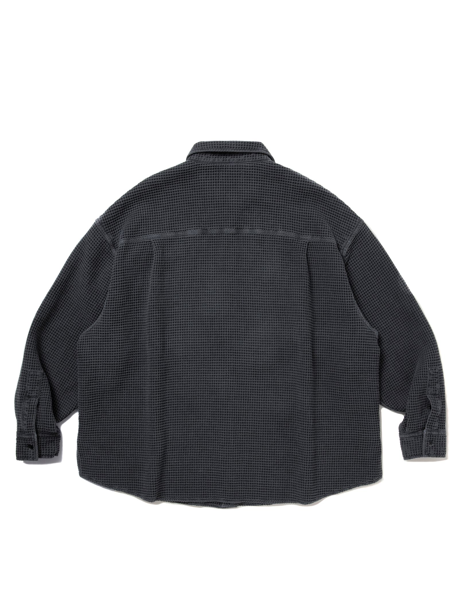 Pigment Dyed Waffle L/S Shirt / BLACK / ワッフルシャツ / CTE-25A406