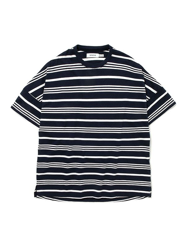 nonnative - CLERK S/S TEE COTTON JERSEY BORDER / Black | Stripe