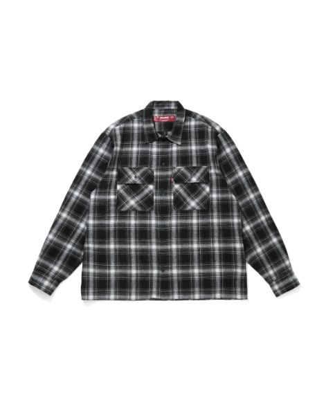 Ombre Check L/S Shirt(26ss) / BLK / チェックシャツ