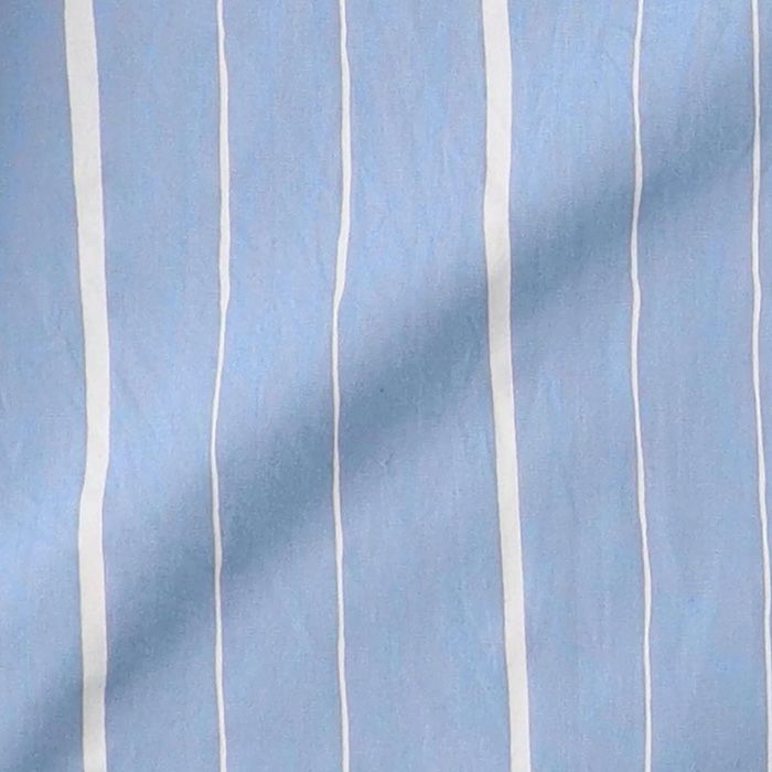 COTTON STRIPE SS SHIRT | SAX