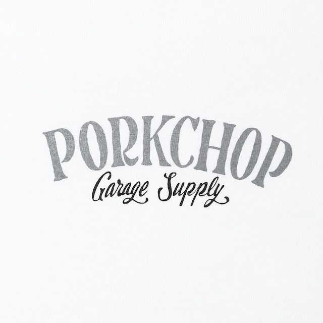 PORK BACK TEE / WHITE×BKGY / プリント ティーシャツ