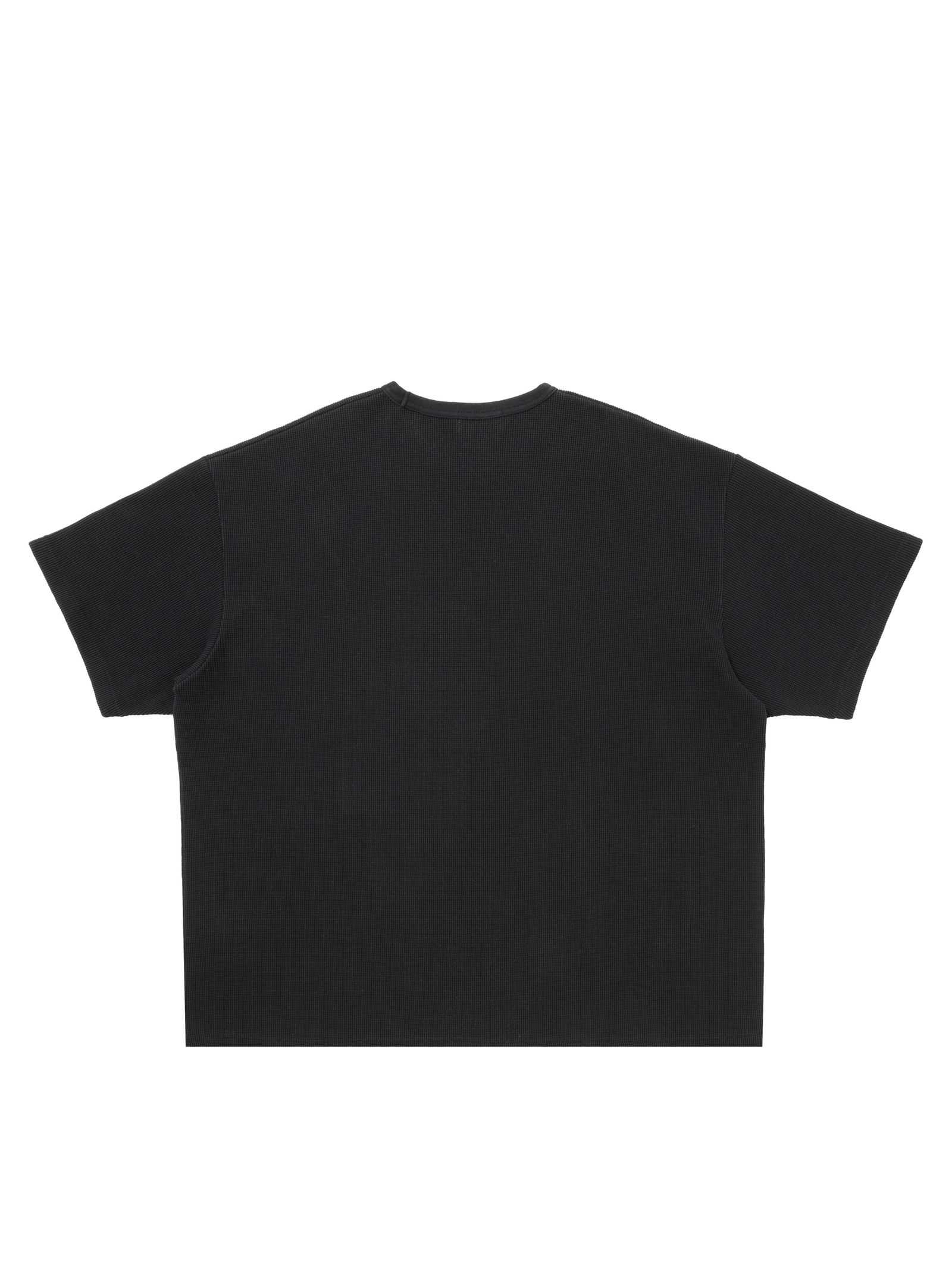 Degreasing Rough Waffle S/S Tee / BLACK /  ワッフルティーシャツ