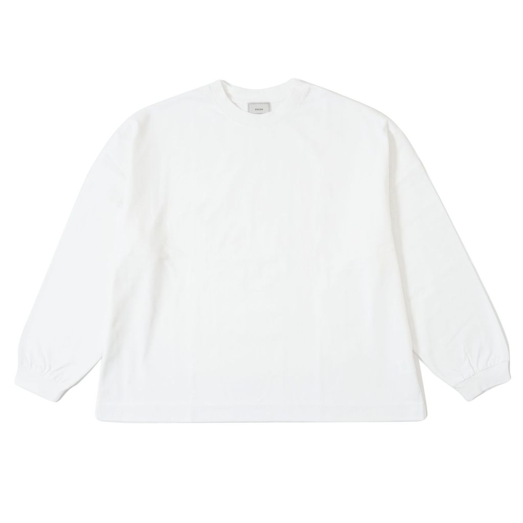 EVCON - WIDE L/S T-SHIRT / WHITE | Stripe Online Store