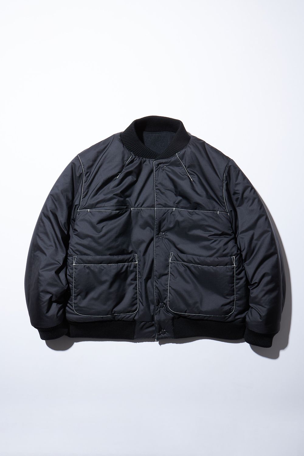 PSEUDOS - REVERSIBLE CLUB JACKET WPL / DARK CHARCOAL | Stripe