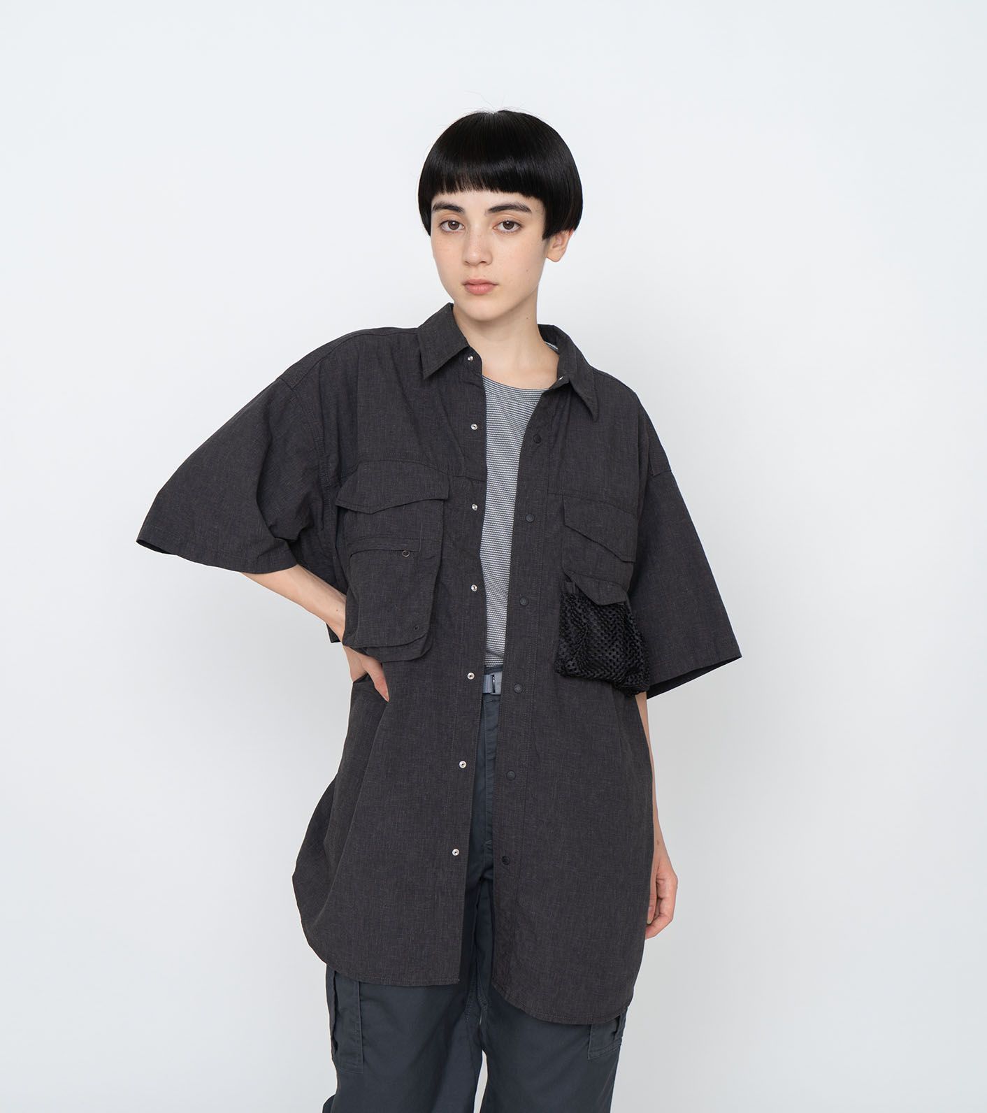 Polyester Linen Field H/S Shirt | THE NORTH FACE PURPLE