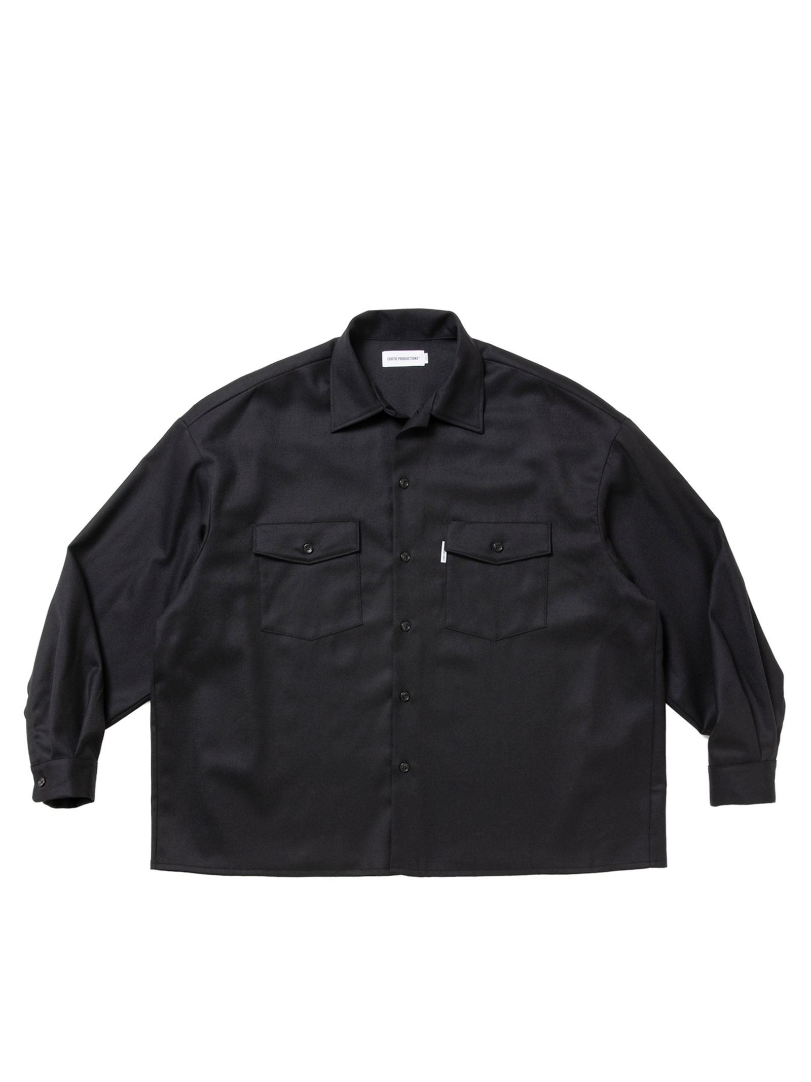 Wool Flano L/S Work Shirt / BLACK /  ワーク シャツ