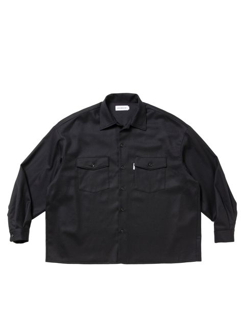 Wool Flano L/S Work Shirt / BLACK /  ワーク シャツ
