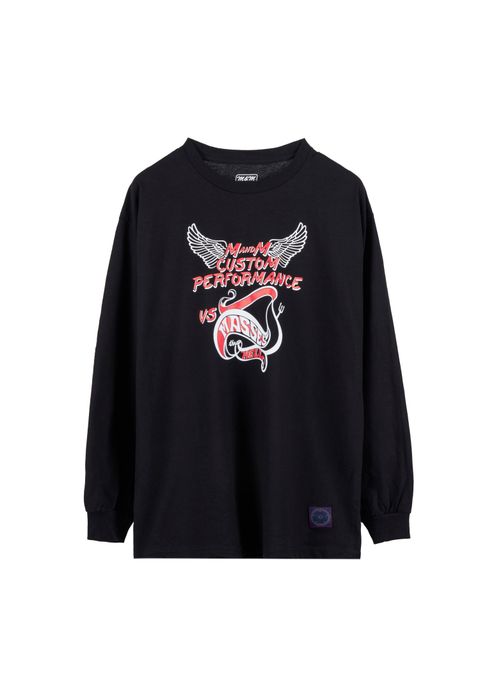 M&M MASSES T-SHIRT HELL L/S  / BLACK / コラボロンティー
