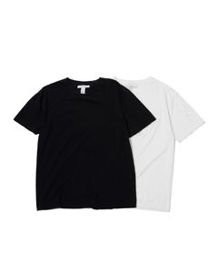 PLAIN T-SHIRTS 2PACK WASH / WHITE&BLACK / 2パックティー