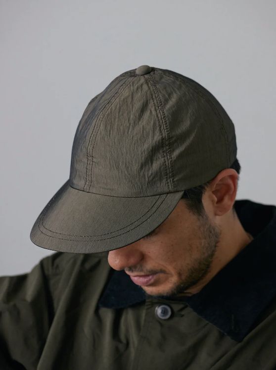 ENDS and MEANS - Nylon 6 Panels Cap / Chacoal Brown | Stripe 