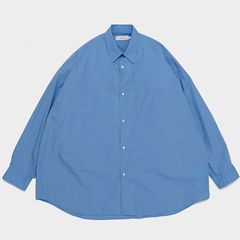 Broad L/S Oversized Regular Collar Shirt / BLUE