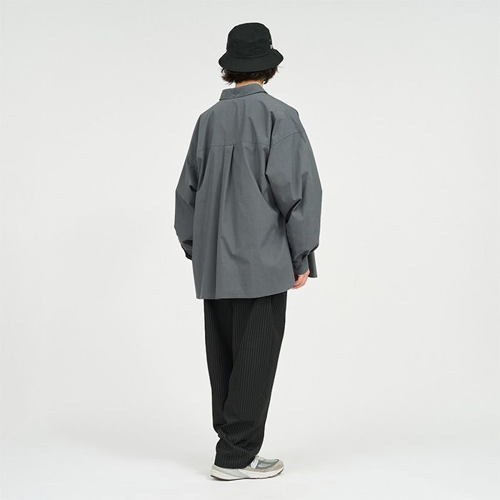 SOLOTEXⓇ TYPEWRITER UTILITY L/S B.D SHIRT / GRAY