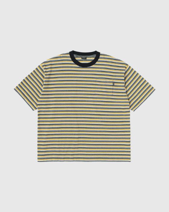 STRIPED S/S TEE / GOLD×BLACK