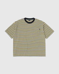 STRIPED S/S TEE / GOLD×BLACK
