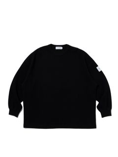 N/C Waffle Oversized L/S Tee / BLACK /  ワッフルロングスリーブ