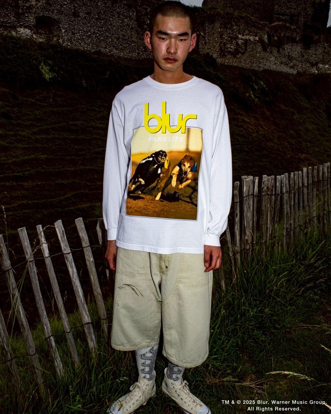 L/S TEE(xblur) / WHITE / blurコラボレーションロンティー