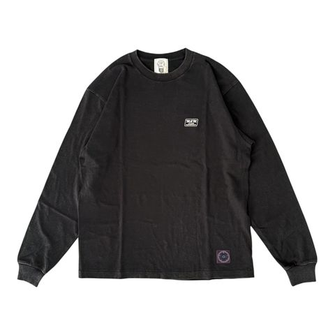 FADE WASH L/S TEE / F.BLACK / プリントロングスリーブティー