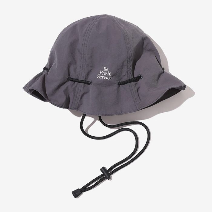 Refresh!Service. / DRAWSTRING POUCH HAT / GRAY