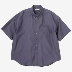 Oxford S/S Oversized B.D Shirt / Gray
